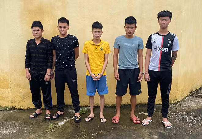 Các đối tượng bị bắt giam trong vụ gây rối TTCC trên địa bàn xã Quảng Nham