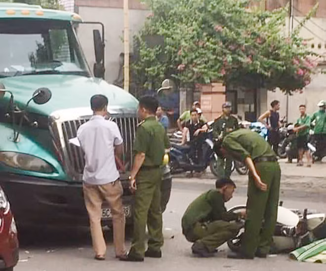 Hiện trường vụ tai nạn.