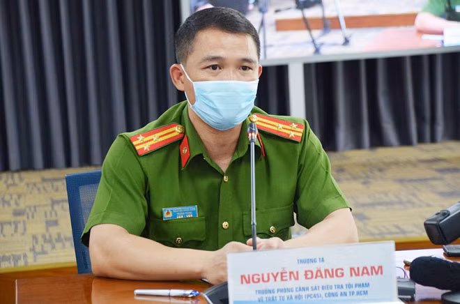 Thượng tá Nguyễn Đăng Nam, Trưởng phòng Cảnh sát hình sự Công an TP Hồ Chí Minh thông tin các vụ án.