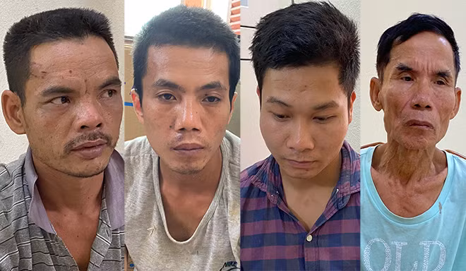 Các đối tượng bị bắt giữ.