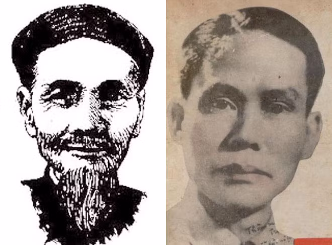 Nhà văn Hồ Biểu Chánh và nhà văn Lê Văn Trương.