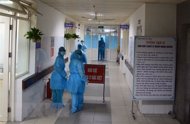 Khu vực cách ly nghi bệnh nhân nhiễm virus Corona. (Ảnh: TTXVN/Vietnam+)