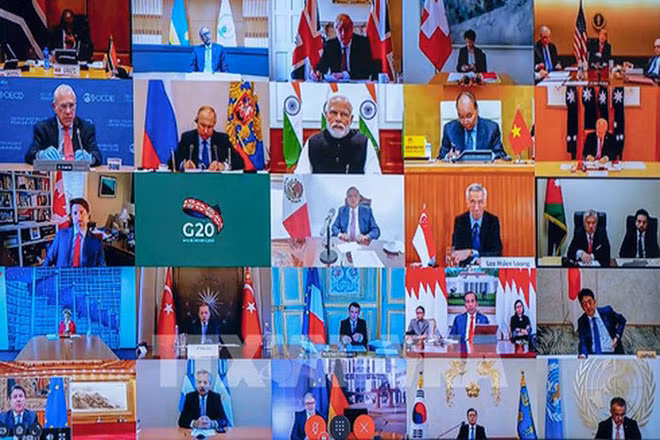 Hội nghị trực tuyến G20 khẳng định cam kết phối hợp toàn cầu ngăn chặn COVID-19.