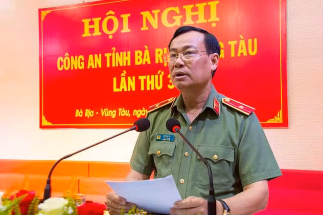 Thứ trưởng Lê Tấn Tới phát biểu chỉ đạo tại Hội nghị Công an tỉnh Bà Rịa - Vũng Tàu lần thứ 30.