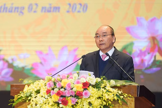 Thủ tướng Nguyễn Xuân Phúc phát biểu tại buổi lễ. Ảnh: VGP/Quang Hiếu