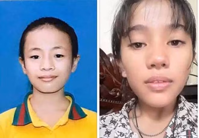 Hai cháu Như và Phương lúc bị thất lạc gia đình nhờ tìm kiếm.