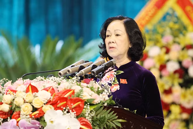 Trưởng Ban Dân vận Trung ương Trương Thị Mai phát biểu chỉ đạo tại Đại hội