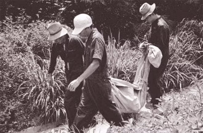 Nơi cảnh sát tìm được một phần thi thể của nạn nhân.
