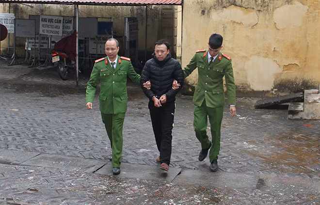 Đối tượng Trần Trung Hữu bị bắt giữ.