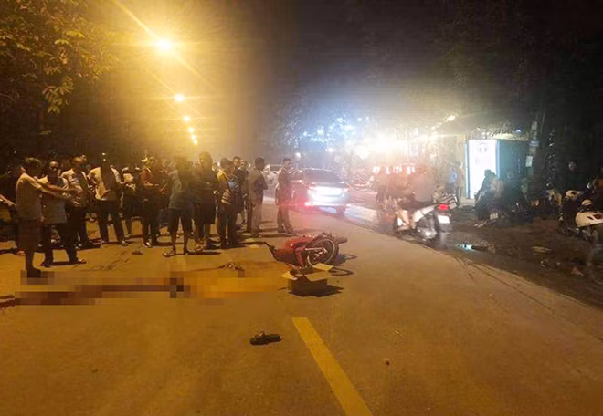 Hiện trường vụ tai nạn.