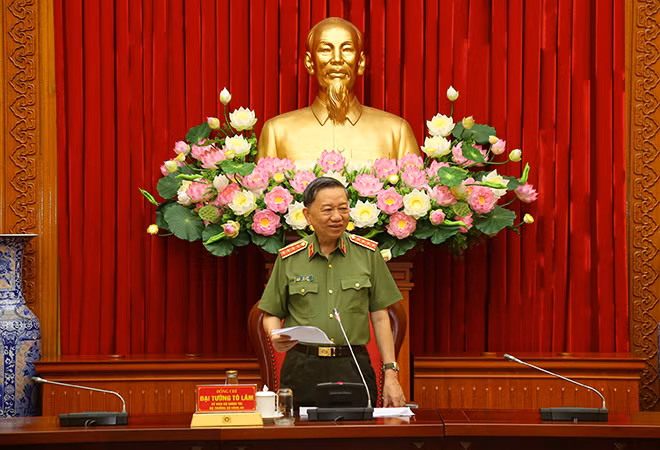 Bộ trưởng Tô Lâm phát biểu tại hội nghị.