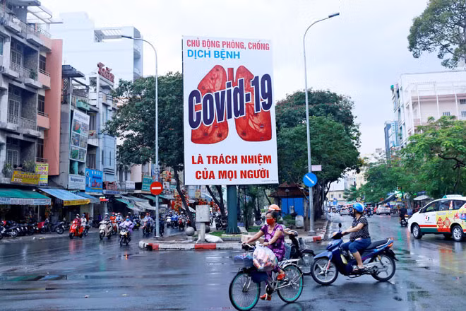 Áp phích tuyên truyền chống dịch bệnh COVID-19.
