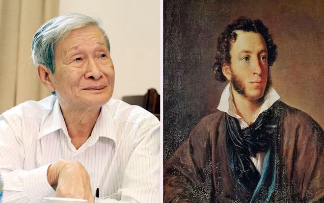 Nhà văn Nguyễn Xuân Khánh và nhà thơ Puskin.