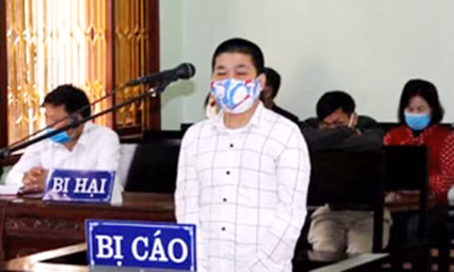 Bị cáo Kiên tại tòa.