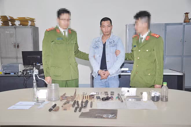 Đối tượng Trần Lê Sơn cùng tang vật