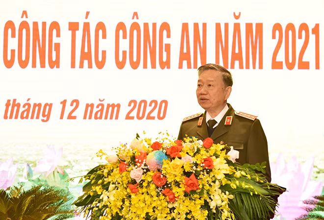 Bộ trưởng Tô Lâm phát biểu tại Hội nghị. Bộ trưởng Tô Lâm phát biểu tại Hội nghị.