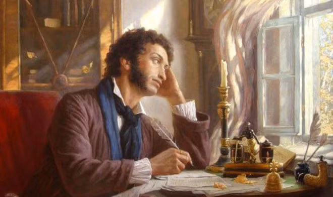 Tranh vẽ Aleksandr Pushkin ở làng Boldino. Tranh vẽ Aleksandr Pushkin ở làng Boldino.