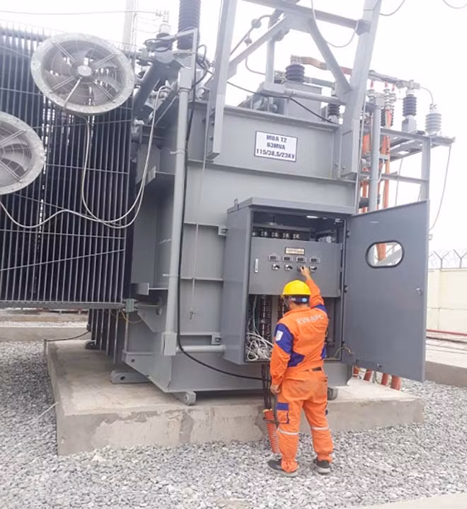 Máy biến áp số 2 trạm biến áp 110kV Đại Đồng – Hoàn Sơn giúp chống quá tải Khu công nghiệp Đại Đồng-Hoàn Sơn và một số vùng lân cận huyện Tiên Du.