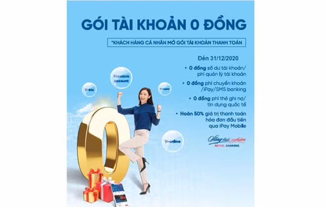 VietinBank dành tặng Gói tài khoản 0 đồng cho mọi khách hàng cá nhân.