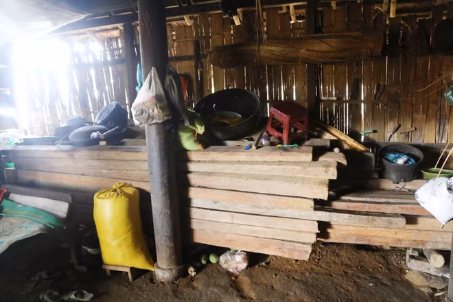 Số gỗ khai thác trái phép giấu trong nhà một số đối tượng. Số gỗ khai thác trái phép giấu trong nhà một số đối tượng.