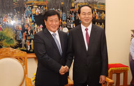 Bộ trưởng Trần Đại Quang tiếp Thứ trưởng Bộ An ninh Quốc gia Trung Quốc Đổng Hải Châu. Bộ trưởng Trần Đại Quang tiếp Thứ trưởng Bộ An ninh Quốc gia Trung Quốc Đổng Hải Châu.