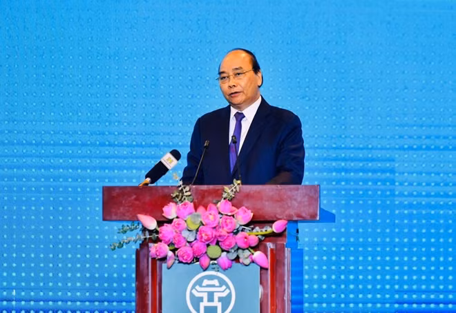 Thủ tướng Nguyễn Xuân Phúc phát biểu tại Hội nghị.