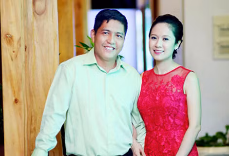 Đức Thịnh và vợ - diễn viên Thanh Thúy.