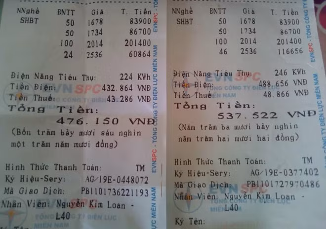 So sánh mức giá mà điện lực đang thu cùng chỉ số tiêu thụ trên địa bàn Cần Thơ, người dân Khu dân cư Diệu Hiền phải trả tiền điện gần gấp đôi.