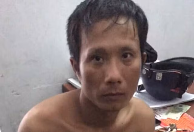 Nghi phạm tại cơ quan Công an.