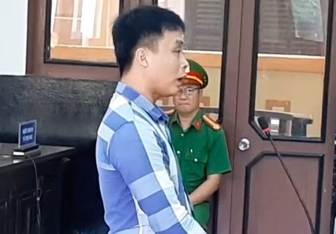 Bị cáo tại phiên toà.