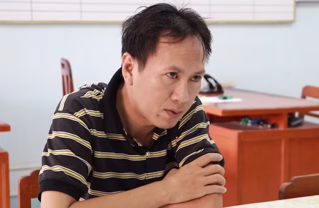 Hải tại cơ quan điều tra.