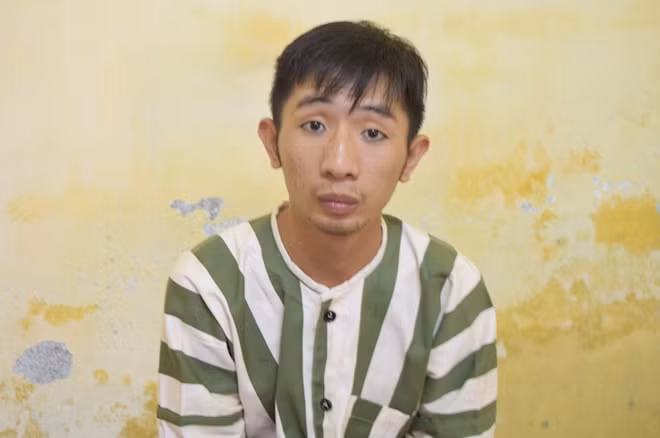 Nguyễn Đức Lợi tại cơ quan Công an.