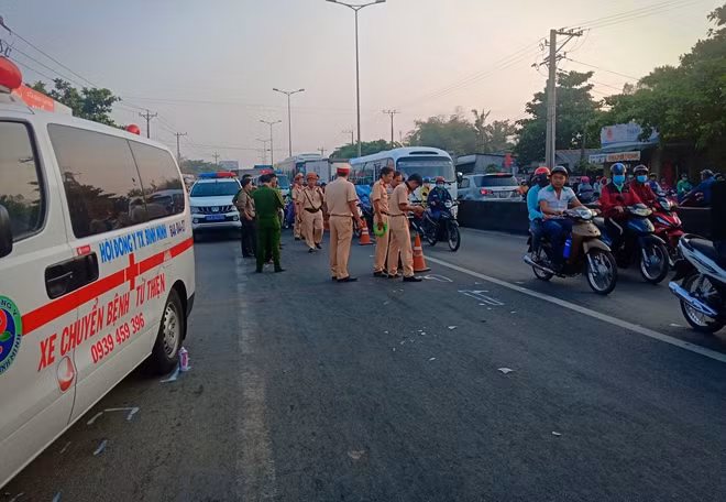 Hiện trường vụ tai nạn.