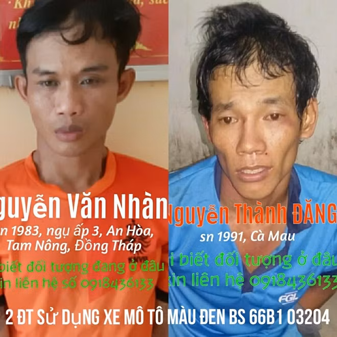 Chân dung Nhàn và Đăng.