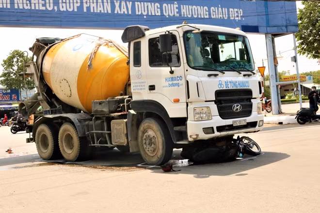 Hiện trường vụ tai nạn.