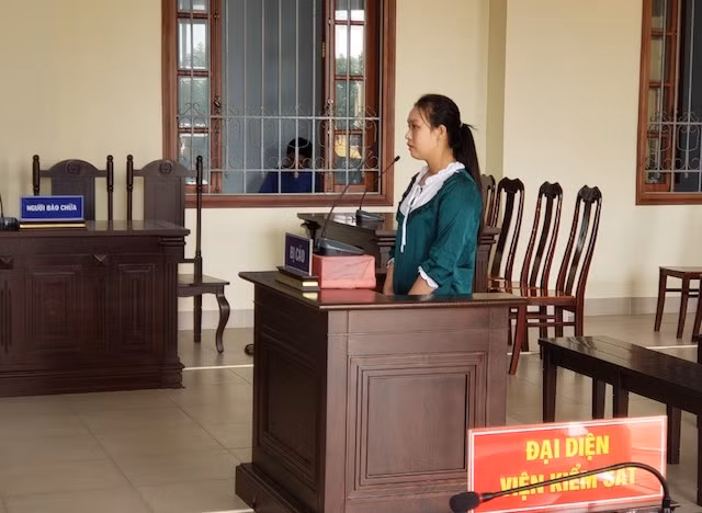 Bị cáo tại phiên tòa.