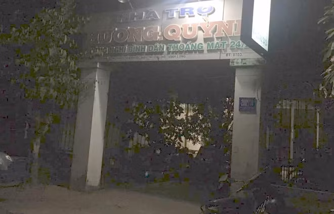 Nhà trọ xảy ra sự việc.