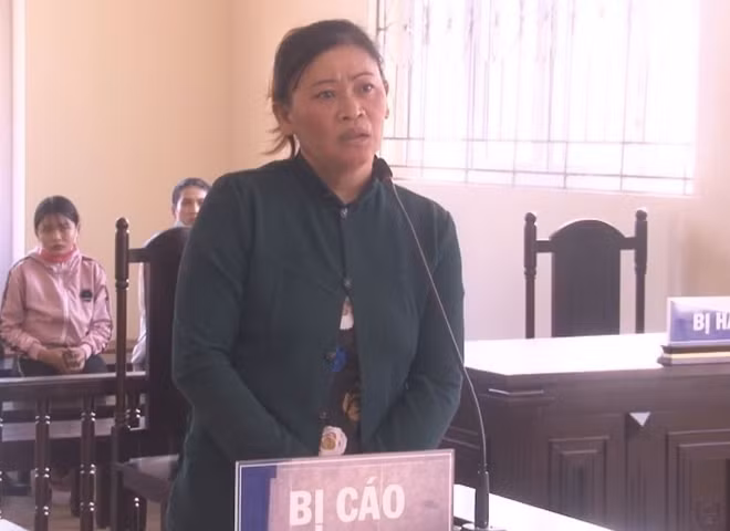 Bị cáo tại phiên toà.