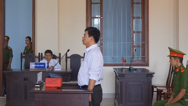 Bị cáo tại phiên toà.