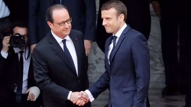 Tổng thống đắc cử Pháp Emmanuel Macron chính thức tuyên thệ nhậm chức ngày 14-5, tại điện Elyseé, Paris. Ảnh: Reuters.