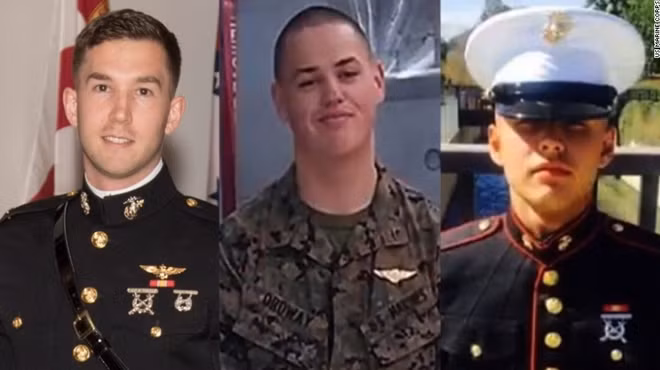 Ba lính thủy đánh bộ thiệt mạng là cơ trưởng Nathan Ordway, Trung úy Benjamin Robert Cross và Ruben P. Velasco. Nguồn: CNN.