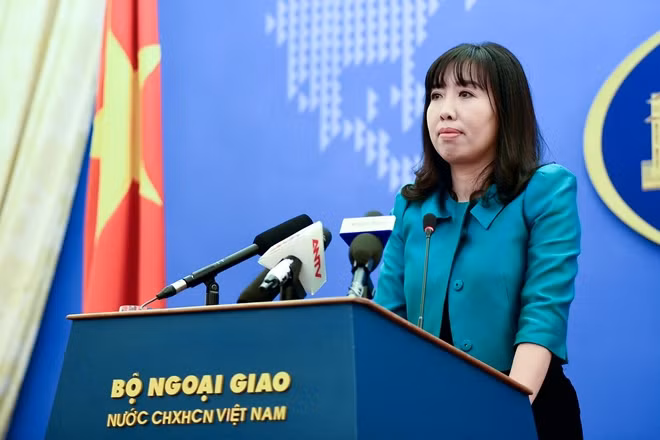 Phát ngôn viên Bộ Ngoại giao Lê Thị Thu Hằng.