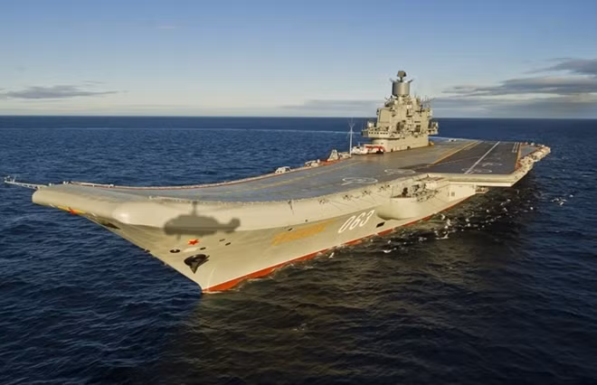 Tàu sân bay "Đô đốc Kuznetsov". Nguồn: Russian Navy