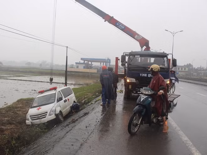 Hiện trường vụ TNGT.