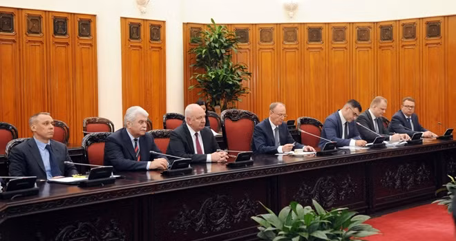 Thư ký Hội đồng an ninh quốc gia Nga Patrusev Nikolai Platonovich và các đại biểu. Thư ký Hội đồng an ninh quốc gia Nga Patrusev Nikolai Platonovich và các đại biểu.