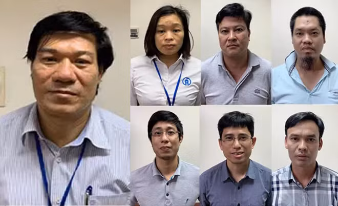Bị can Nguyễn Nhật Cảm và đồng phạm trong vụ CDC Hà Nội. Bị can Nguyễn Nhật Cảm và đồng phạm trong vụ CDC Hà Nội.