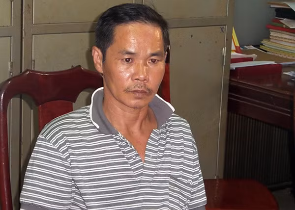 Nghi can Đỗ Duy Phương tại cơ quan điều tra.