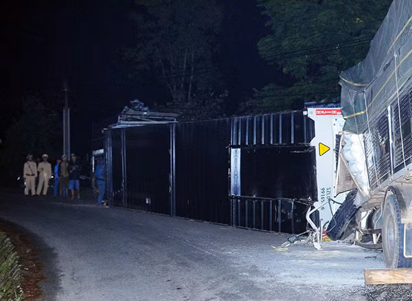 Hiện trường vụ tai nạn.