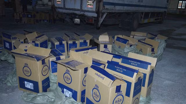 Số thuốc lá bị thu giữ trị giá trên 500 triệu.
