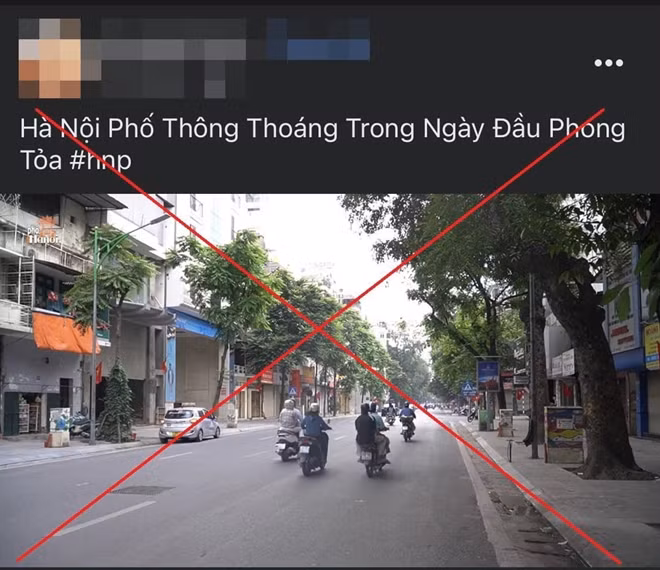 Nội dung sai sự thật mà anh D. đăng tải.